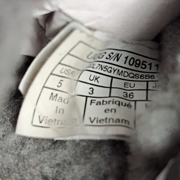 UGG Australia Fluff Yeah Women's Size 5 US Gray Slide Slingback Sandals - Picture 9 of 10